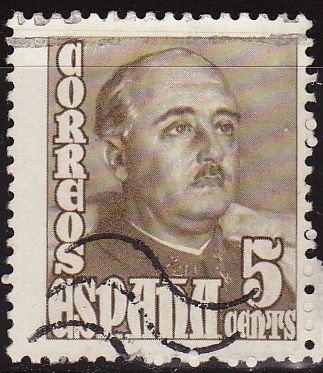 Z Vendido ESPAÑA 1948 1020 Sello General Franco 5c Usado Espana Spain Espagne Spagna Spanje Spanien Stamps 